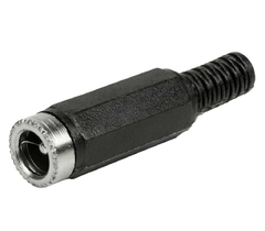 PLUG J4 PARA CABO - 2.1 / 5.5MM - PLASTICO