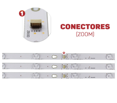 KIT BARRAMENTO DE LED L39S4900FS / L 39S4900 - 3 BARRAS - Diprimeira