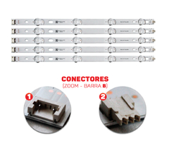 KIT BARRAMENTO DE LED COMPATIVEL 42LN5460 - 10 BARRAS - Diprimeira