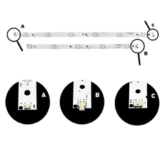 KIT BARRAMENTO DE LED COMPATIVEL 48PFG5000 / 48PFG5100 / LE48D1452 - Diprimeira