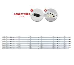 KIT BARRAMENTO DE LED COMPATIVEL SAMSUNG UN48J5300 / 48J5500 / 48H6400 / 48H6300 / 48H5550 - loja online
