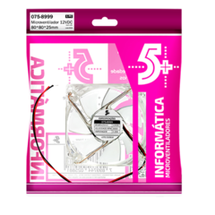 Microventilador 80 mm x 80 mm x 25mm 12V - Transparente Com LED Branco na internet