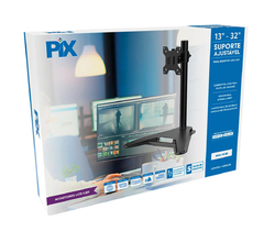 SUPORTE MONITOR AJUSTAVEL 13"A 32" COM BASE - PRETO na internet