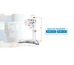 SUPORTE MONITOR AJUSTAVEL 13"A 32" COM BASE - PRETO - loja online