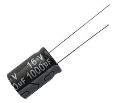 CAPACITOR ELETROLITICO 1000X16V - 1000UF X 16V - 105º GRAUS na internet