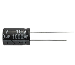 CAPACITOR ELETROLITICO 1000X16V - 1000UF X 16V - 105º GRAUS - Diprimeira