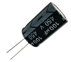 CAPACITOR ELETROLITICO 100X450V - 100UF X 450V - 105º GRAUS na internet
