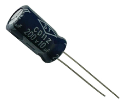 CAPACITOR ELETROLITICO 10X200V - 10UF X 200V - 105º GRAUS