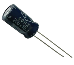 CAPACITOR ELETROLITICO 10X200V - 10UF X 200V - 105º GRAUS na internet