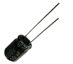 CAPACITOR ELETROLITICO 10X400V - 10UF X 400V - 105º GRAUS
