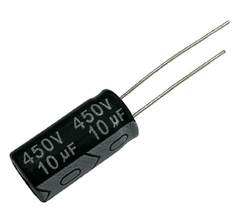 CAPACITOR ELETROLITICO 10X450V - 10UF X 450V - 105º GRAUS - comprar online