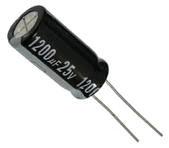 CAPACITOR ELETROLITICO 1200X25V - 1200UF X 25V - 105º GRAUS na internet