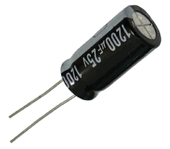 CAPACITOR ELETROLITICO 1200X25V - 1200UF X 25V - 105º GRAUS - comprar online