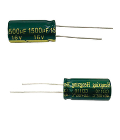 CAPACITOR ELETROLITICO 1500 X 35V - 1500X35V - 105 GRAUS - Diprimeira