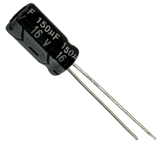 CAPACITOR ELETROLITICO 150X16V - 150 UF X 16V - 105º GRAUS - comprar online