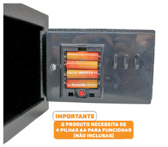 COFRE ELETRONICO DIGITAL 6 LITROS - SENHA E CHAVE - 17EF - loja online
