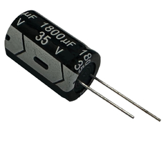 CAPACITOR ELETROLITICO 1800X35V - 1800UF X 35V - 1800MF X 35V - 105 GRAUS