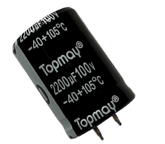 CAPACITOR ELETROLITICO 2200X100V - 2200UF X 100V - 105º GRAUS na internet