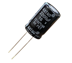 CAPACITOR ELETROLITICO 2200X16V - 2200 UF X 16V - 105 GRAUS - comprar online