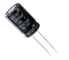 CAPACITOR ELETROLITICO 2200X16V - 2200 UF X 16V - 105 GRAUS na internet
