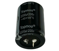 CAPACITOR ELETROLITICO 2200 X 200V - 2200UF X 200V - 105º GRAUS - Diprimeira