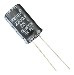 CAPACITOR ELETROLITICO 2200X25V - 2200 UF X 25V - 105 GRAUS na internet