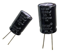 CAPACITOR ELETROLITICO 2200X35V - 2200 UF X 35V - 105º GRAUS - comprar online
