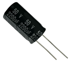 CAPACITOR ELETROLITICO 2200X50V - 2200UF X 50V - 105º GRAUS