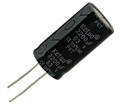 CAPACITOR ELETROLITICO 2200X63V - 2200UF X 63V - 105 GRAUS - comprar online