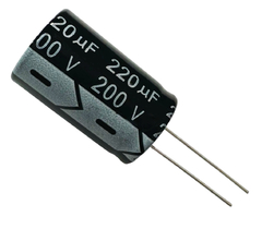 CAPACITOR ELETROLITICO 220X200V - 220UF X 200V - 105º GRAUS