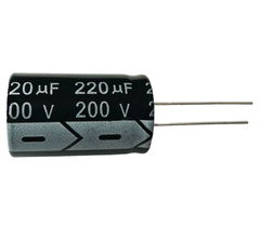 CAPACITOR ELETROLITICO 220X200V - 220UF X 200V - 105º GRAUS na internet