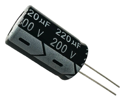 Imagem do CAPACITOR ELETROLITICO 220X200V - 220UF X 200V - 105º GRAUS