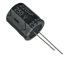 CAPACITOR ELETROLITICO 220X250V - 220UF X 250V - 105 GRAUS