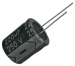 CAPACITOR ELETROLITICO 220X250V - 220UF X 250V - 105 GRAUS - comprar online