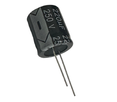 CAPACITOR ELETROLITICO 220X250V - 220UF X 250V - 105 GRAUS - Diprimeira