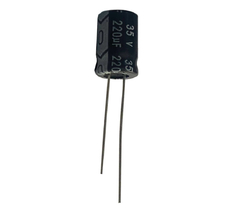 CAPACITOR ELETROLITICO 220X35V - 220UF X 35V - 105 GRAUS - Diprimeira