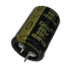CAPACITOR ELETROLITICO 220X400V - 220UF X 400 V - 105º GRAUS