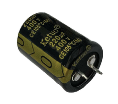 CAPACITOR ELETROLITICO 220X400V - 220UF X 400 V - 105º GRAUS na internet