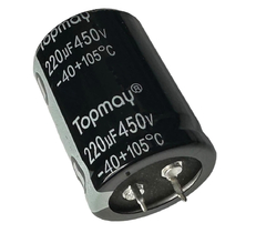 CAPACITOR ELETROLITICO 220X450V - 220UF X 450V - 105º GRAUS na internet