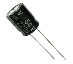 CAPACITOR ELETROLITICO 220X50V - 220UF X 50V - 105º GRAUS