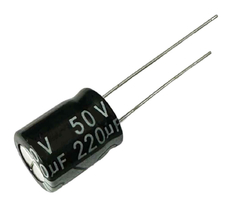 CAPACITOR ELETROLITICO 220X50V - 220UF X 50V - 105º GRAUS - comprar online
