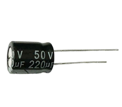 CAPACITOR ELETROLITICO 220X50V - 220UF X 50V - 105º GRAUS na internet