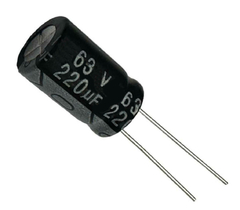 CAPACITOR ELETROLITICO 220X63V - 220UF X 63V - 105º GRAUS - comprar online