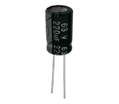 CAPACITOR ELETROLITICO 220X63V - 220UF X 63V - 105º GRAUS na internet