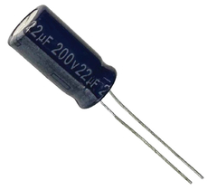 CAPACITOR ELETROLITICO 22X200V - 22UF X 200V - 105º GRAUS na internet
