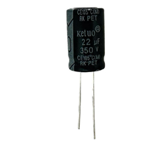 CAPACITOR ELETROLITICO 22X350V - 22UF X 350V - 105º GRAUS - comprar online
