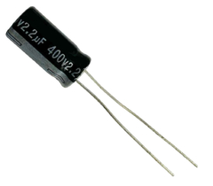 CAPACITOR ELETROLITICO 2,2 X 400V - 2,2UF X 400V - 105º GRAUS