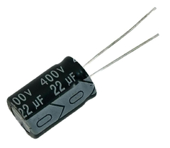 CAPACITOR ELETROLITICO 22X400V - 22UF X 400V - 105º GRAUS - comprar online