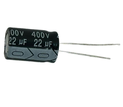 CAPACITOR ELETROLITICO 22X400V - 22UF X 400V - 105º GRAUS na internet