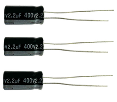 CAPACITOR ELETROLITICO 2,2 X 400V - 2,2UF X 400V - 105º GRAUS - Diprimeira
